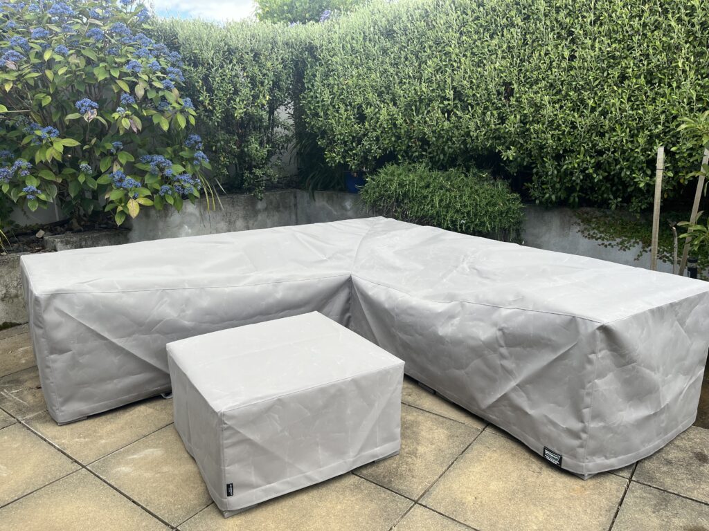 L-Shape furniture cover in Grey Arcylic Canvas